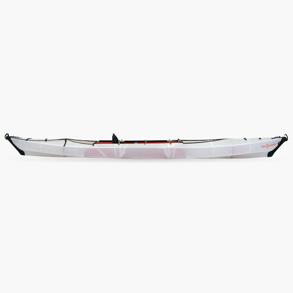 Side view of the Oru Kayak Haven model in white.