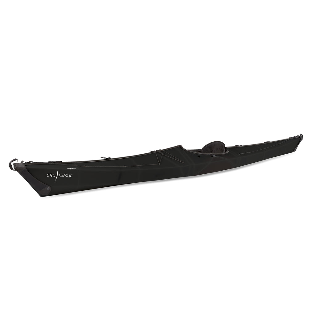 Side view of the Oru Kayak Coast model in black.